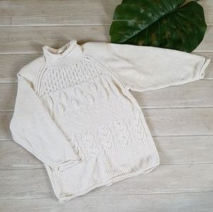 Vintage 90s Oversized Chunky Cream Sweater